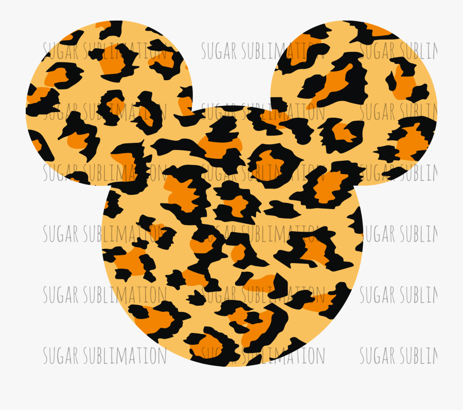 Leopard Mickey Ear Clipart, Transparent Clipart