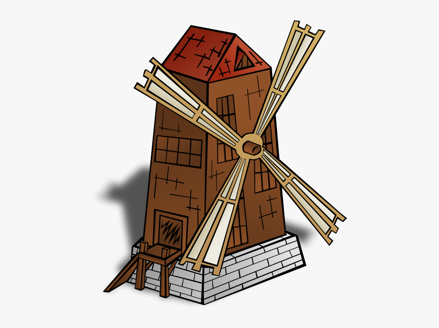 Windmill Vector Symbol - Mill Clipart, Transparent Clipart