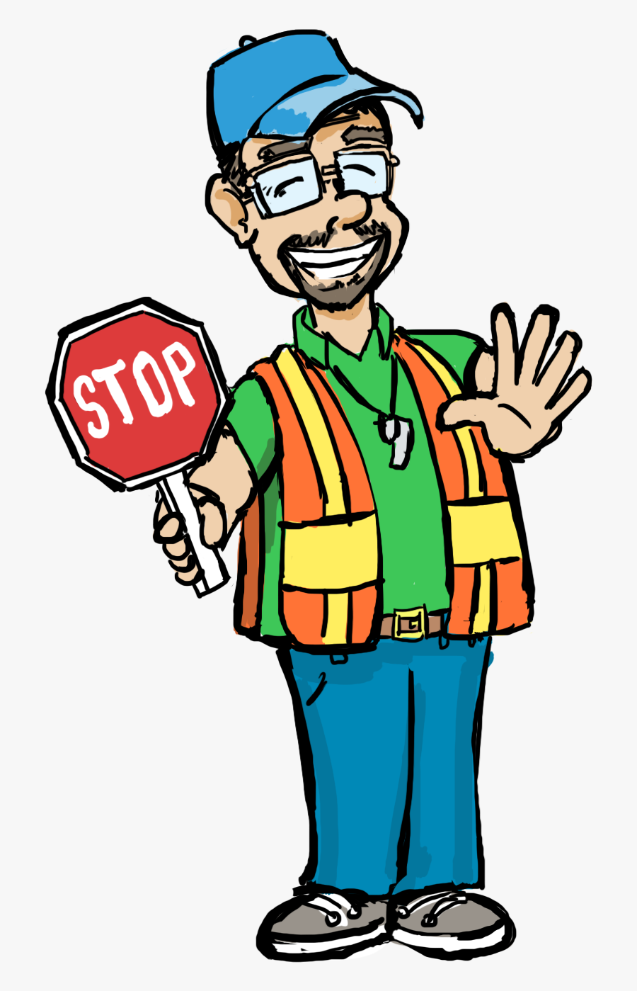 Parking Lot Attendant Clip Art, Transparent Clipart