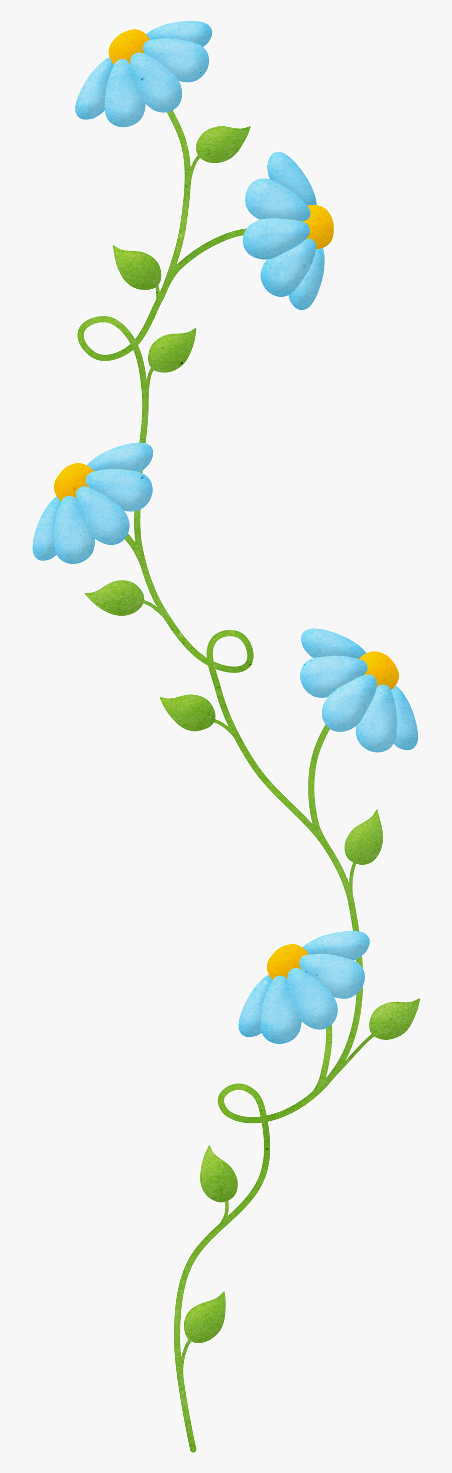 Ch B Png Flowers - Clipart Flower Vertical Border, Transparent Clipart