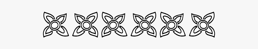 Abstract Flower Row - Swallowtail Butterfly, Transparent Clipart