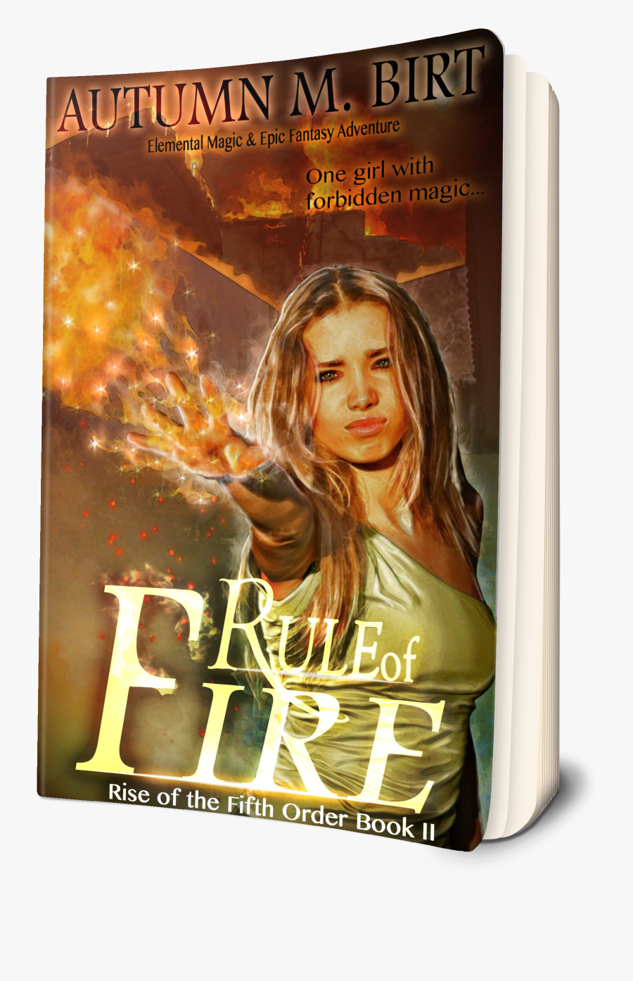 Transparent Fiction Books Clipart - Fire Girl Élémental Fantasy, Transparent Clipart