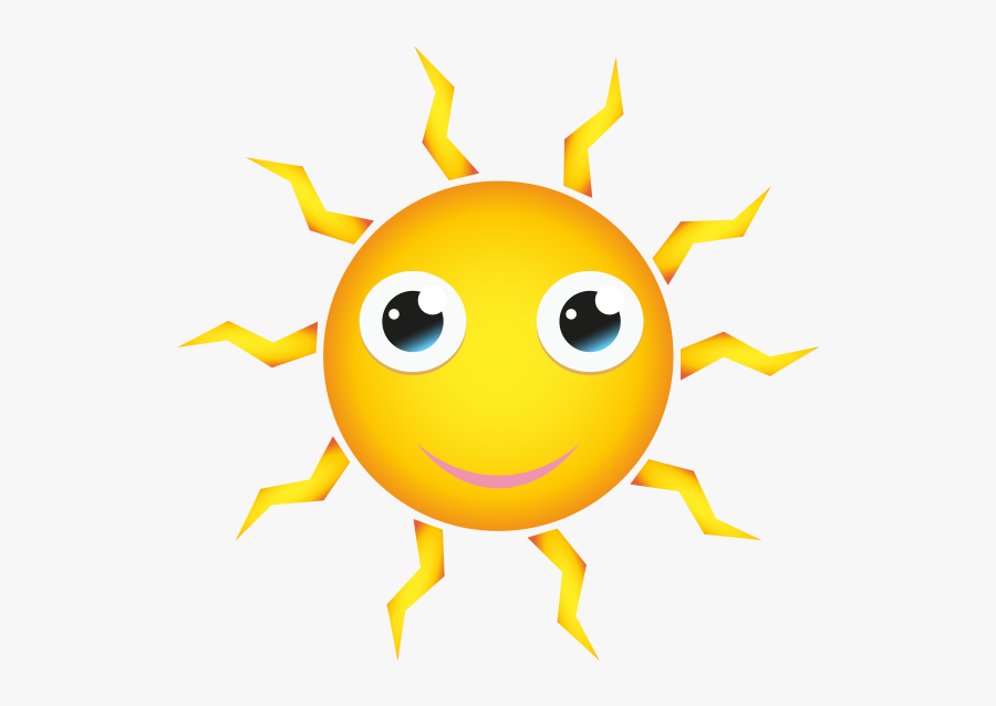 Happy Cartoon Sun - Animated Sun Clipart Transparent, Transparent Clipart