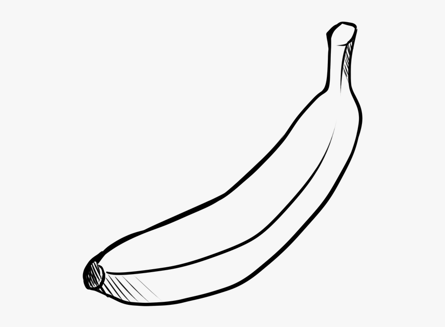 Banana Black And White Png, Transparent Clipart