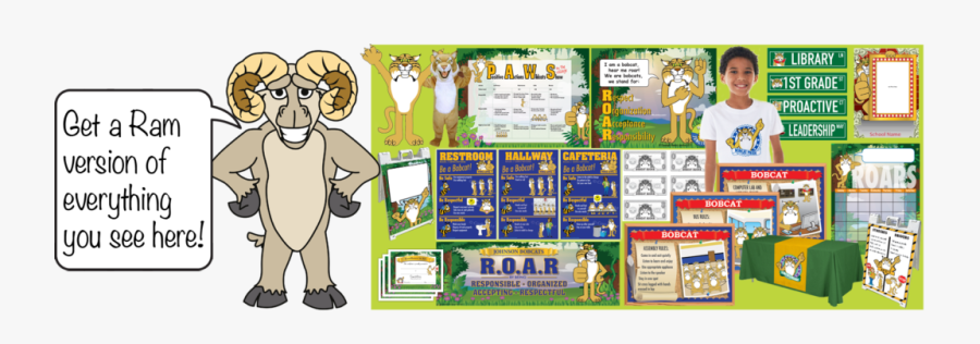 Pbis Posters Ram Mascot Clip Art - Clip Art, Transparent Clipart