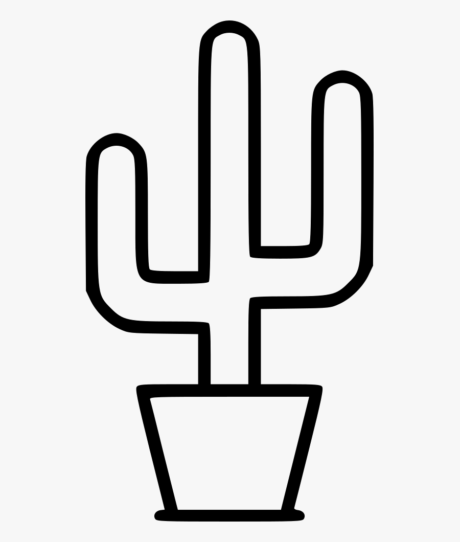 Cactus Pot Svg Png Icon Free Download - Cactus In Pot Svg, Transparent Clipart