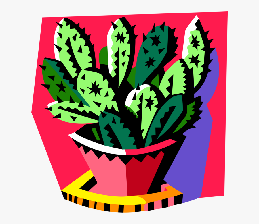 Vector Illustration Of Desert Vegetation Succulent, Transparent Clipart