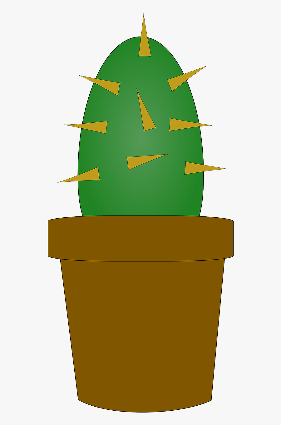 Cactus Pot Plant Free Photo - Prickly Clipart, Transparent Clipart