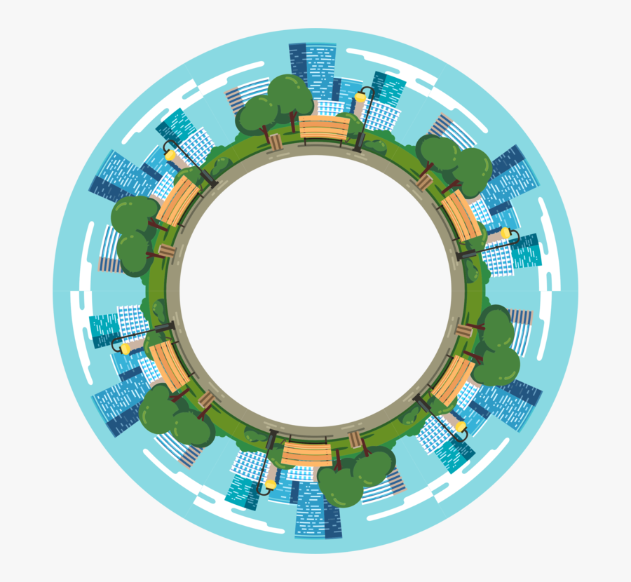 Circle,drawing,desktop Wallpaper - Cidade Em Circulo Png, Transparent Clipart