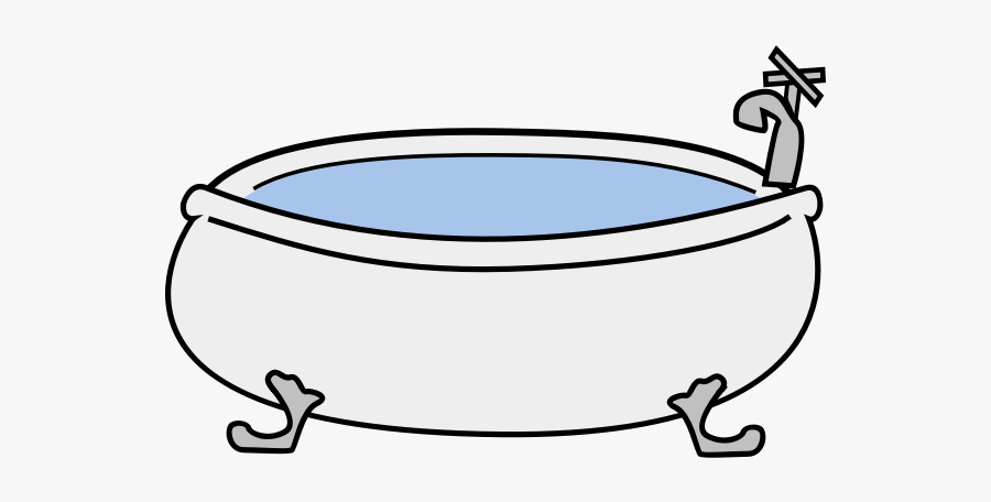 Vector Image Of Old Bath Tub - Bathtub Clipart, Transparent Clipart