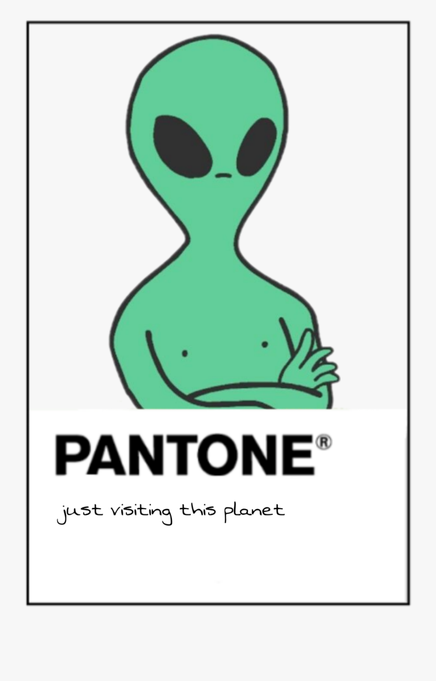 #pantone #tattone #alien #aliens #aesthetic #grunge - Pantone, Transparent Clipart