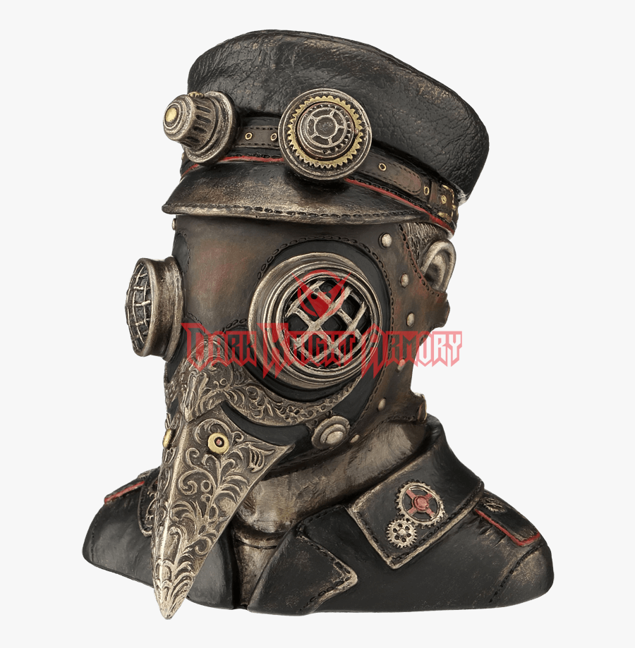 Steampunk Plague Doctor Bust Trinket Box - Plague Doctor Steampunk, Transparent Clipart