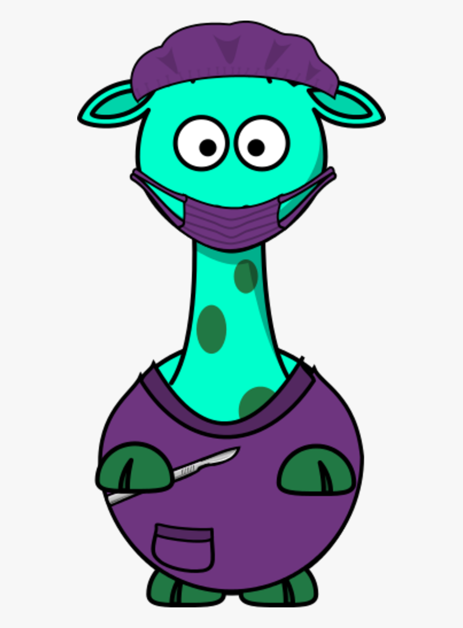 Giraffe As A Doctor - Giraffe Clipart Transparent Background, Transparent Clipart