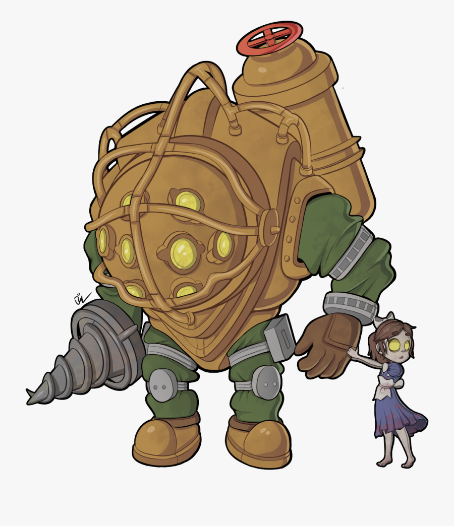 Big Daddy And Little Sister Birthday Commission For - Big Daddy And Little Sister, Transparent Clipart