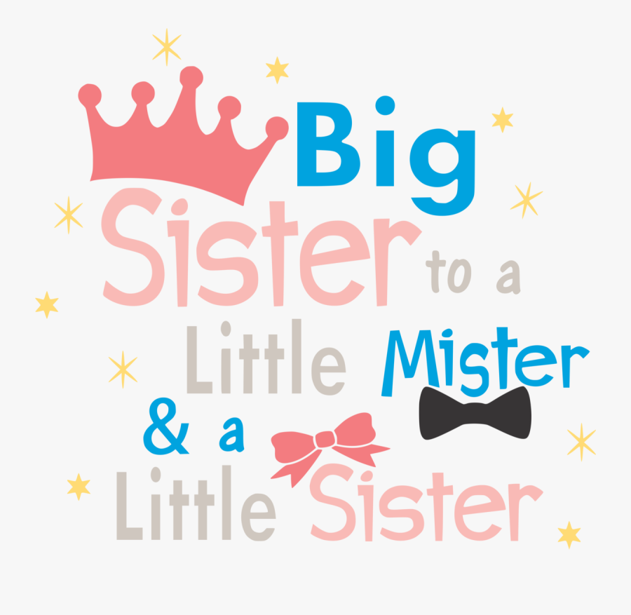 Big Sister To A Little Sister, Transparent Clipart