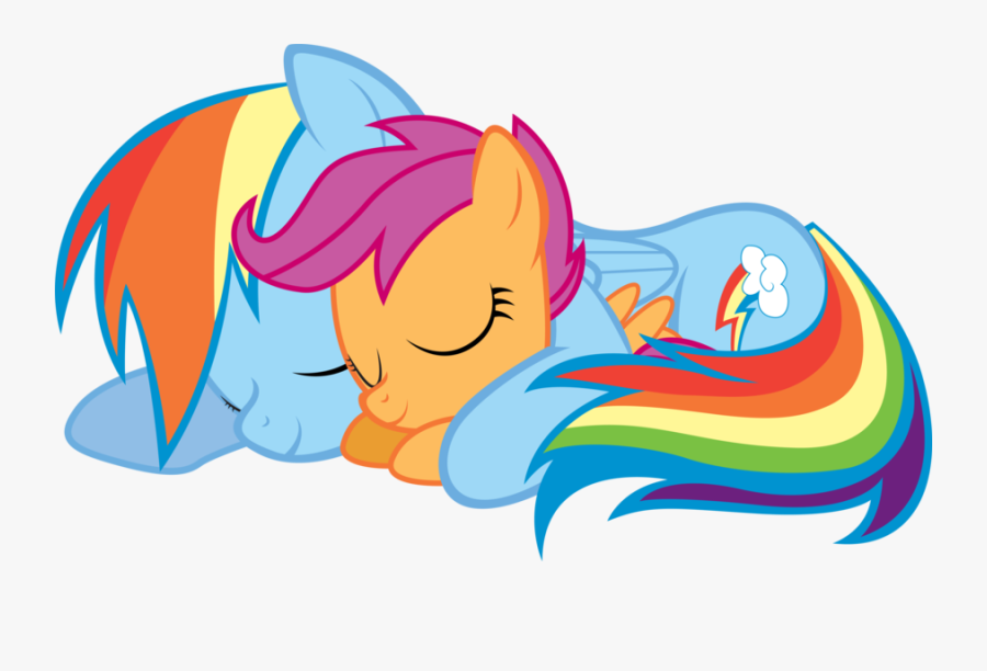 Mlp Rainbow Dash And Her Parents Clipart , Png Download - My Little Pony Rainbow Dash And Scootaloo, Transparent Clipart