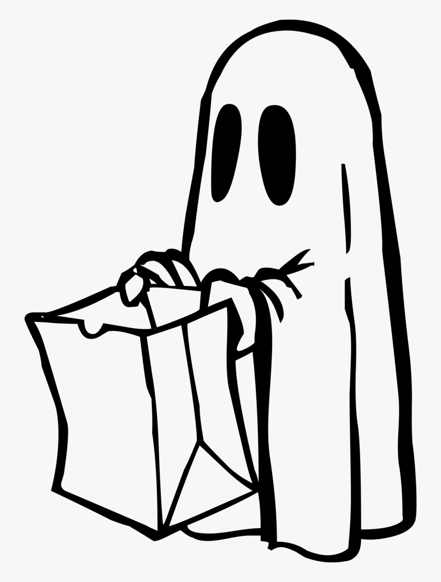 Big Image - Ghost Trick Or Treat, Transparent Clipart