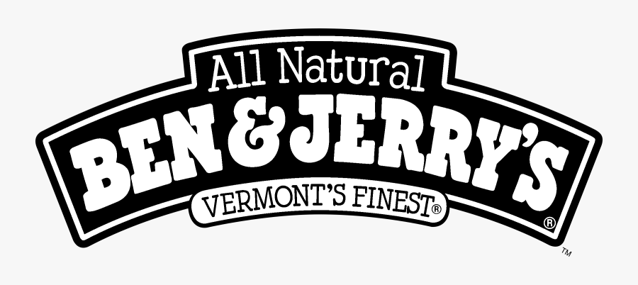 Ben And Jerrys 4 Logo Black And White - Ben & Jerry's, Transparent Clipart