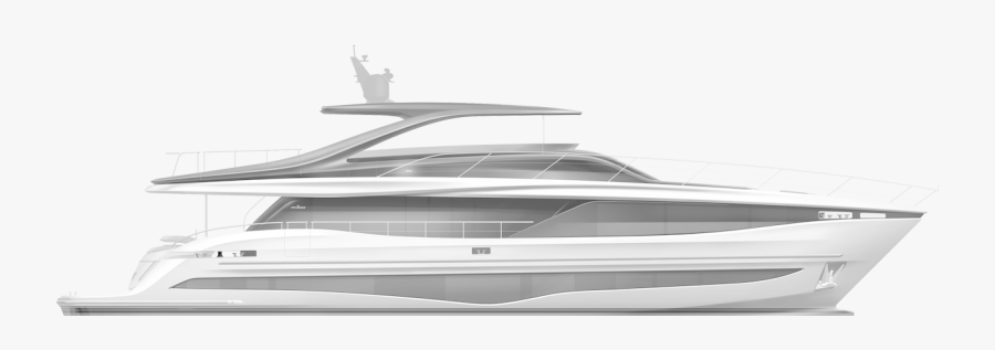Princess Y95 Motor Yacht - Princess Y95 Profile, Transparent Clipart