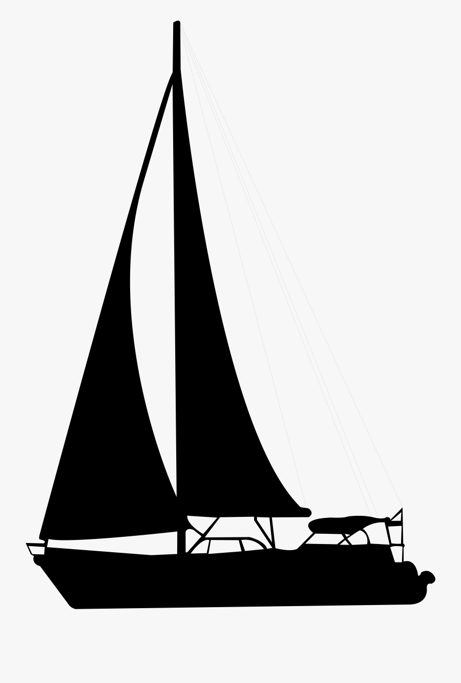 Boat Silhouette Transparent Background, Transparent Clipart