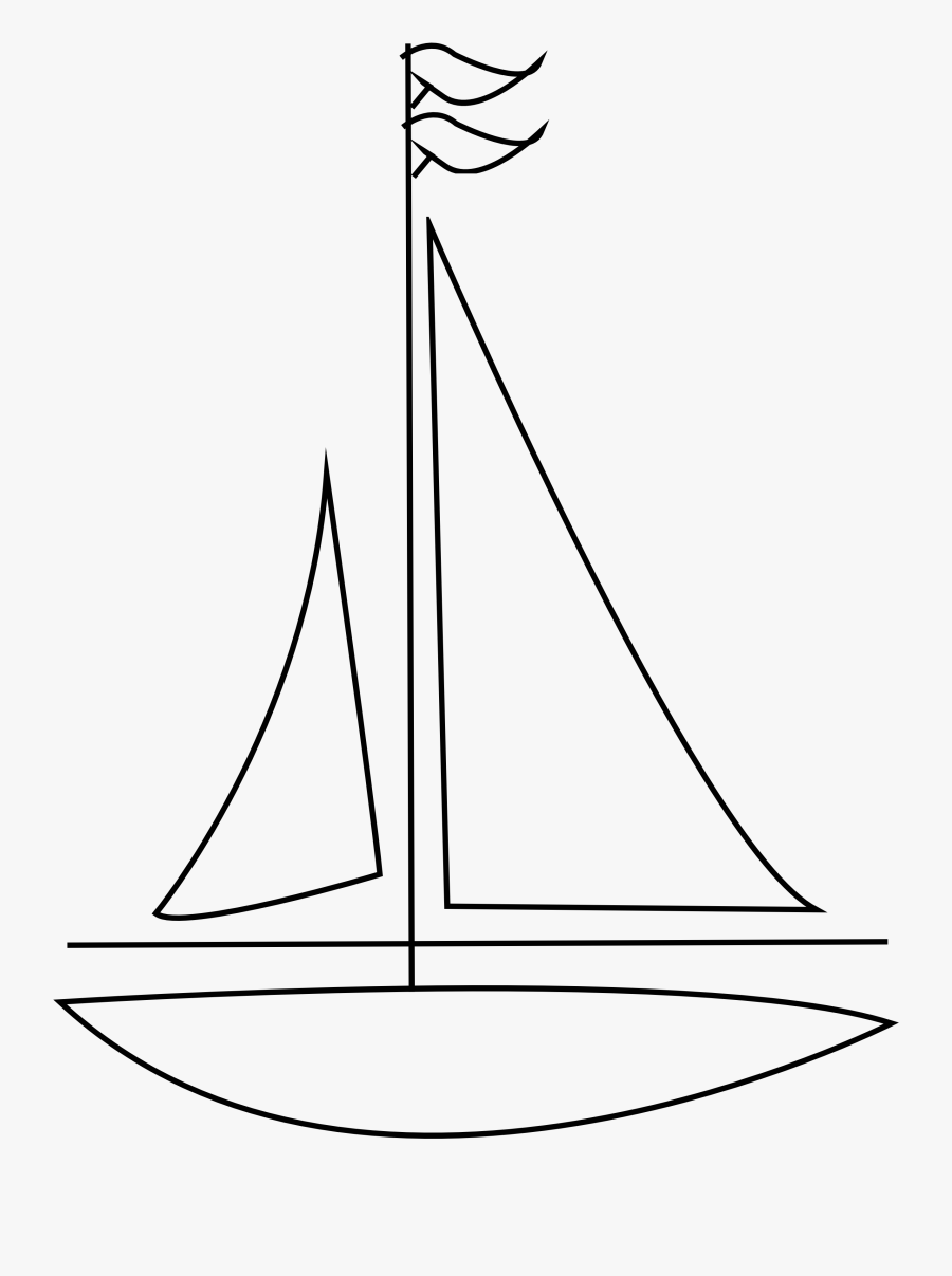 Sailing Clip Art Transprent - Easy To Draw Sail Boat, Transparent Clipart