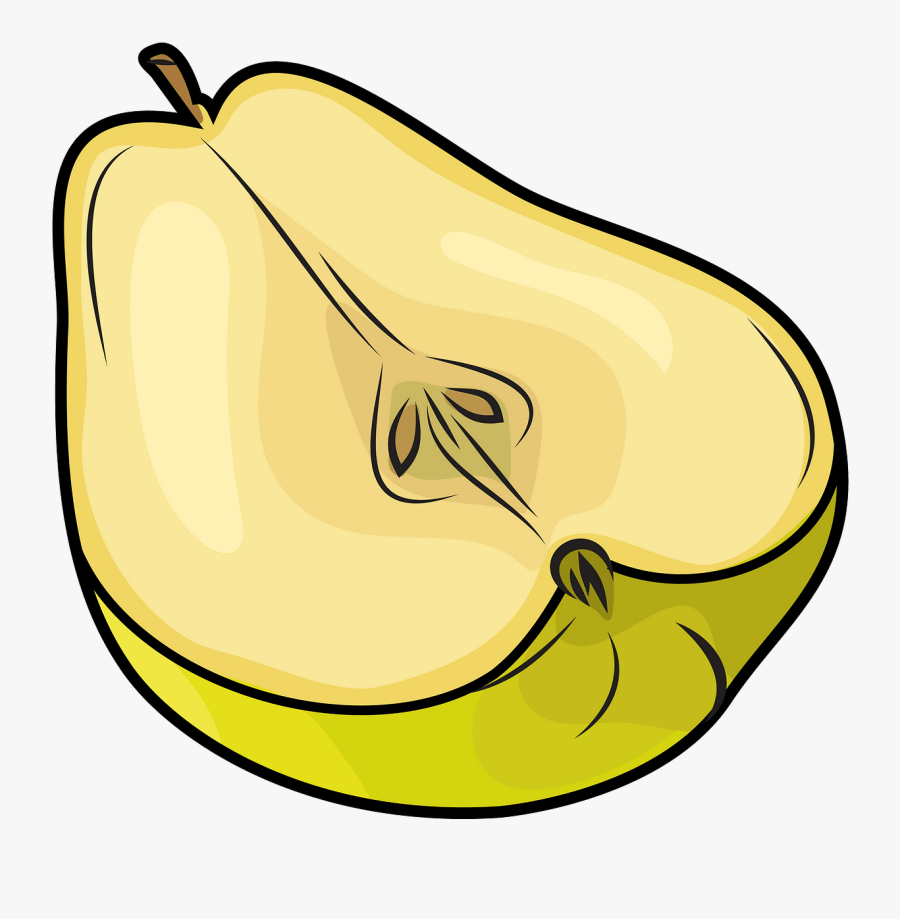 Clipart Half Pear, Transparent Clipart