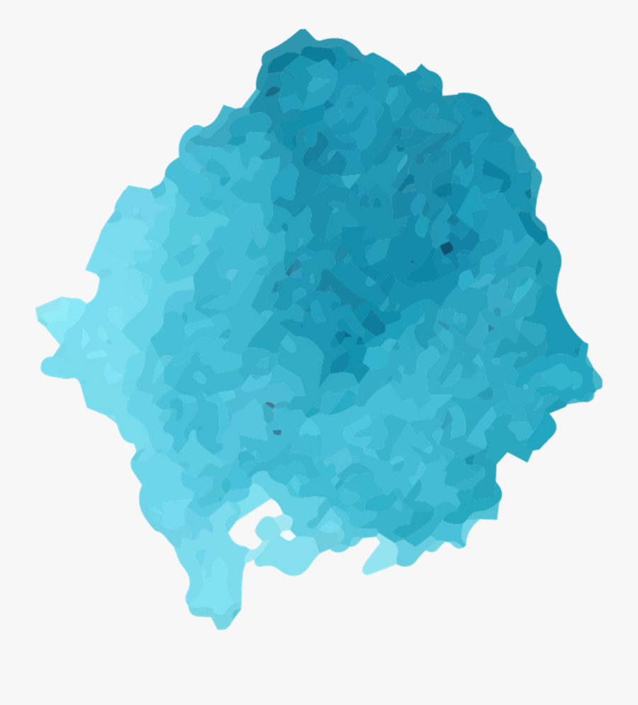 Watercolor Brush Stroke Png - Blue Watercolor Stain Png, Transparent Clipart