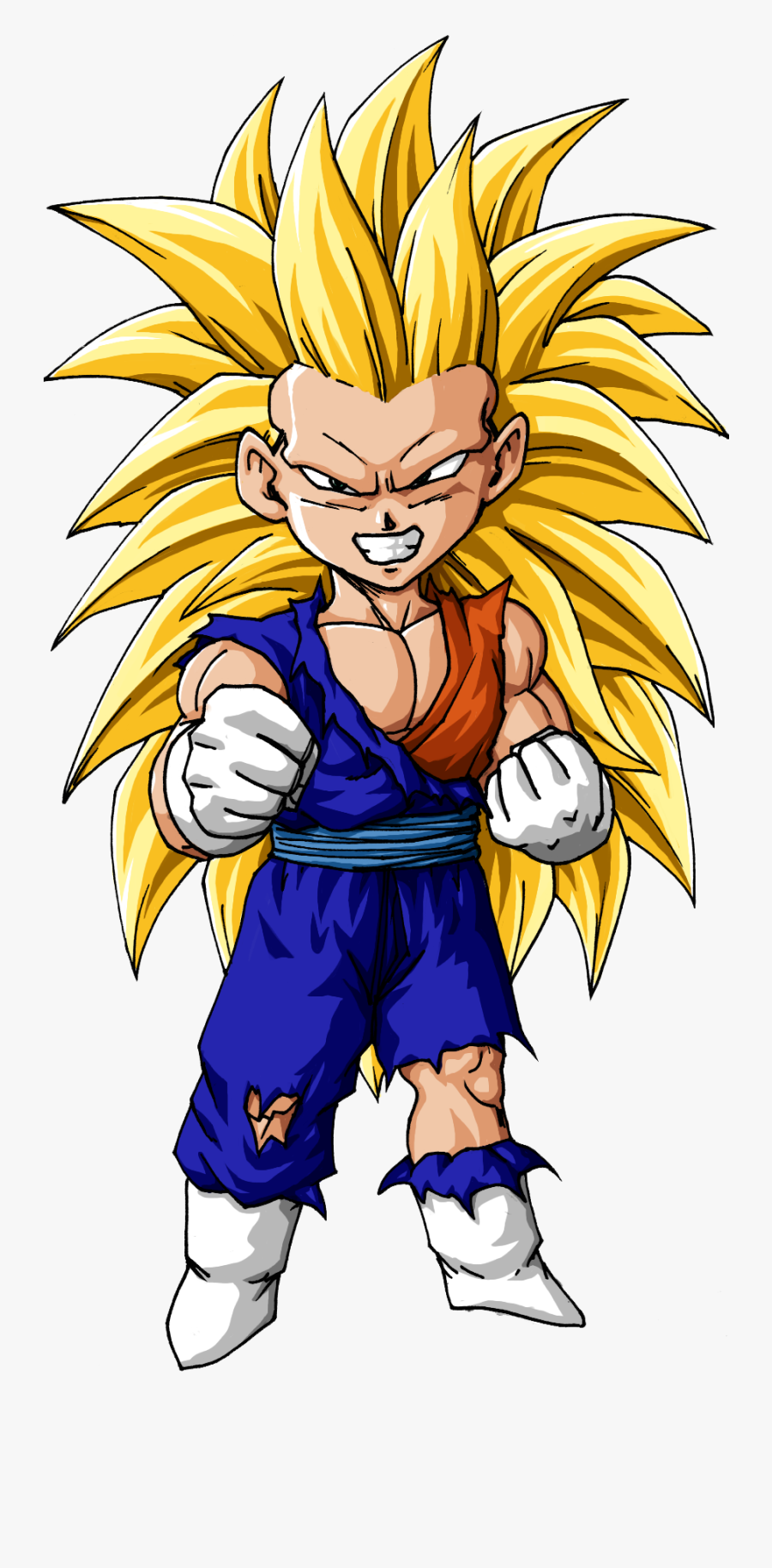 Fanfic Dragon Ball Multiverse The Novelization 9 - Vegeta Ssj 3 Chibi, Transparent Clipart