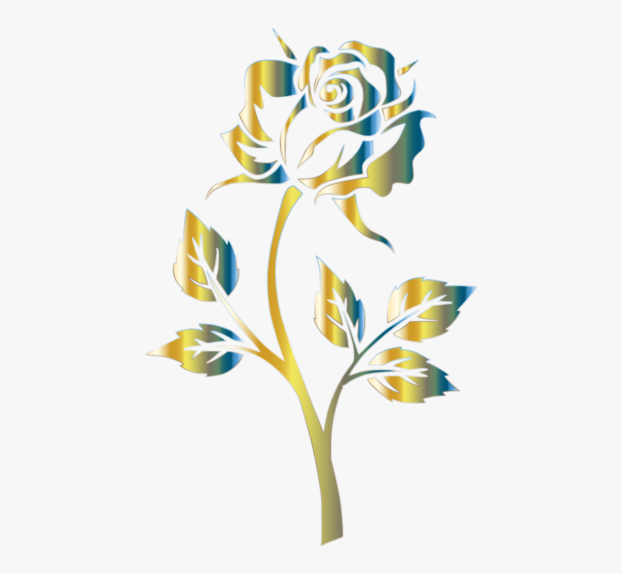 Plant,flora,art - Silhouette Rose Svg, Transparent Clipart