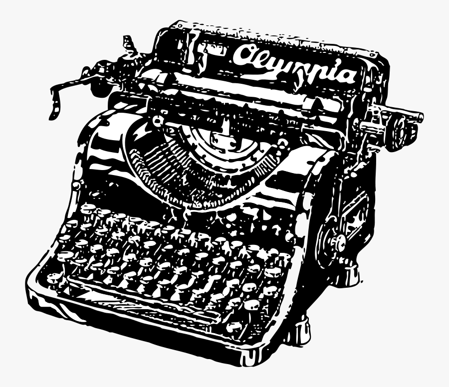 Typewriter - Typewriter Black And White, Transparent Clipart