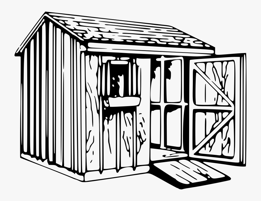 Shed - Shed Black And White, Transparent Clipart