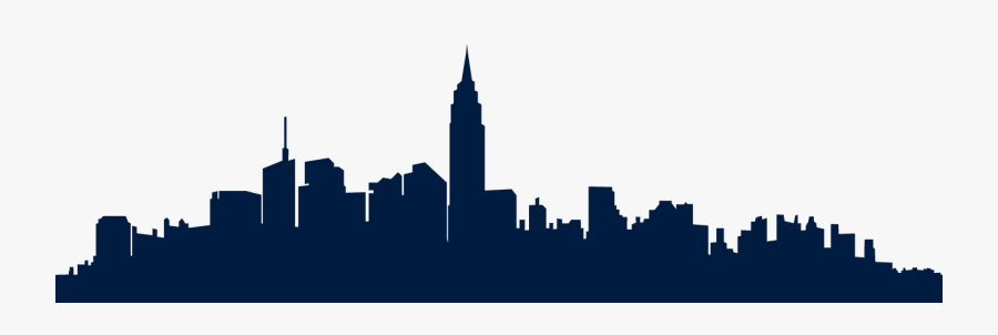 New York City Silhouette Png - New York Skyline Silhouette Vintage, Transparent Clipart