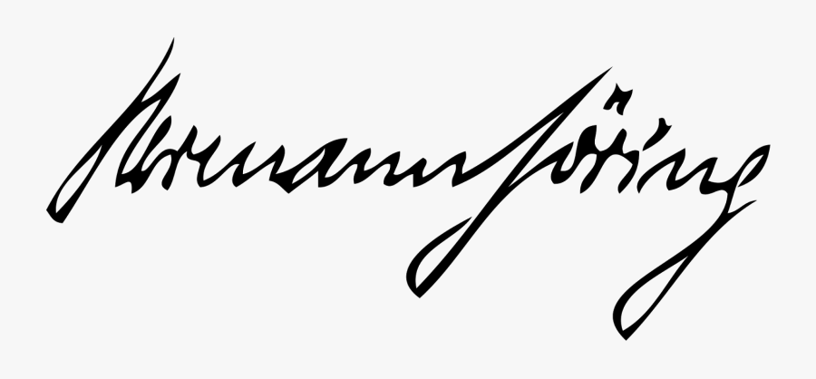 Hermann Goering Autograph 1920, Transparent Clipart