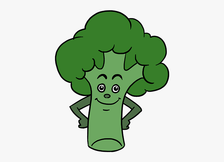 How To Draw Broccoli - Draw A Broccoli Easy, Transparent Clipart
