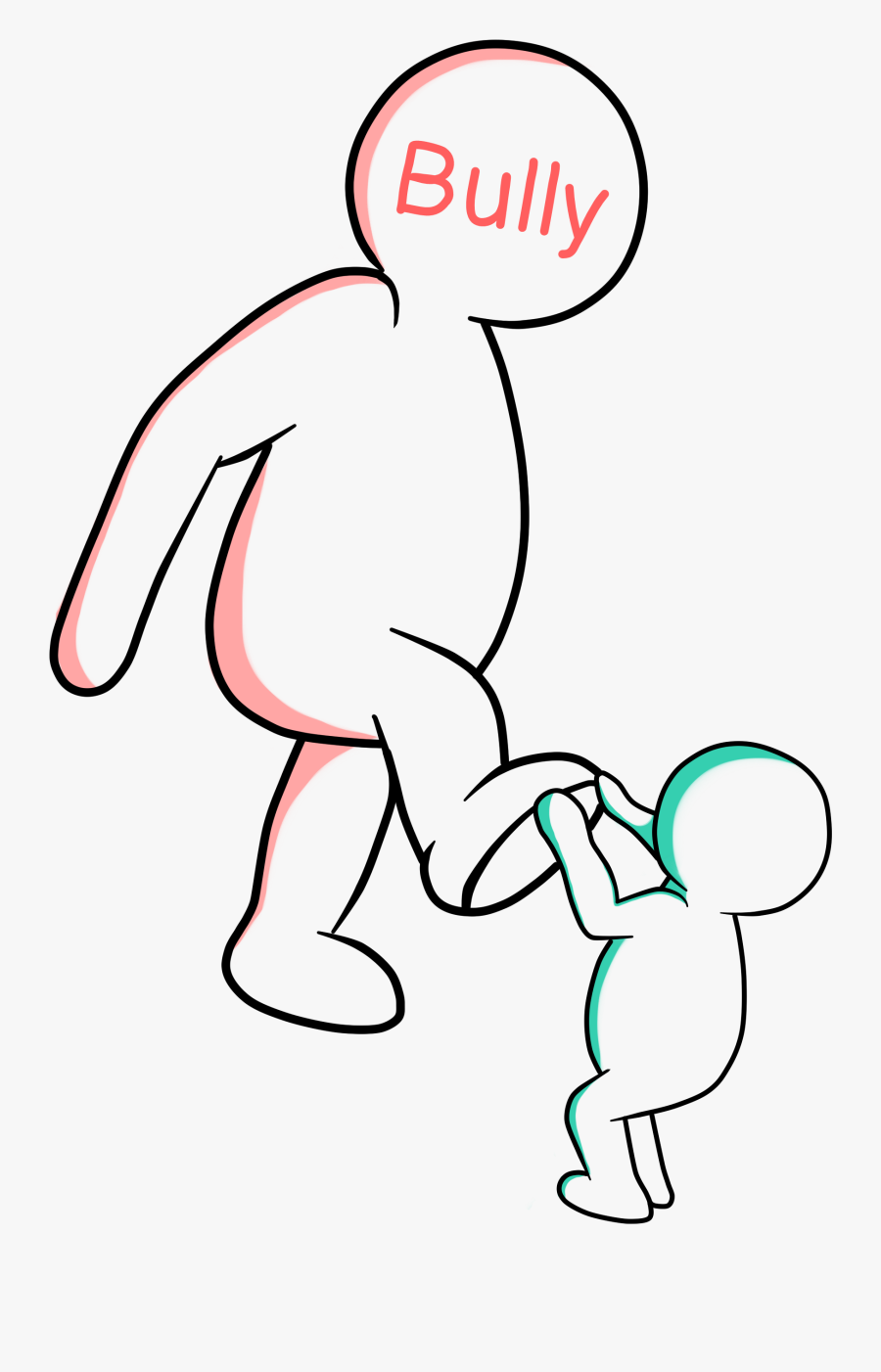 Bullying Drawing Physical Clipart , Png Download - Stop Bullying Drawing Easy, Transparent Clipart