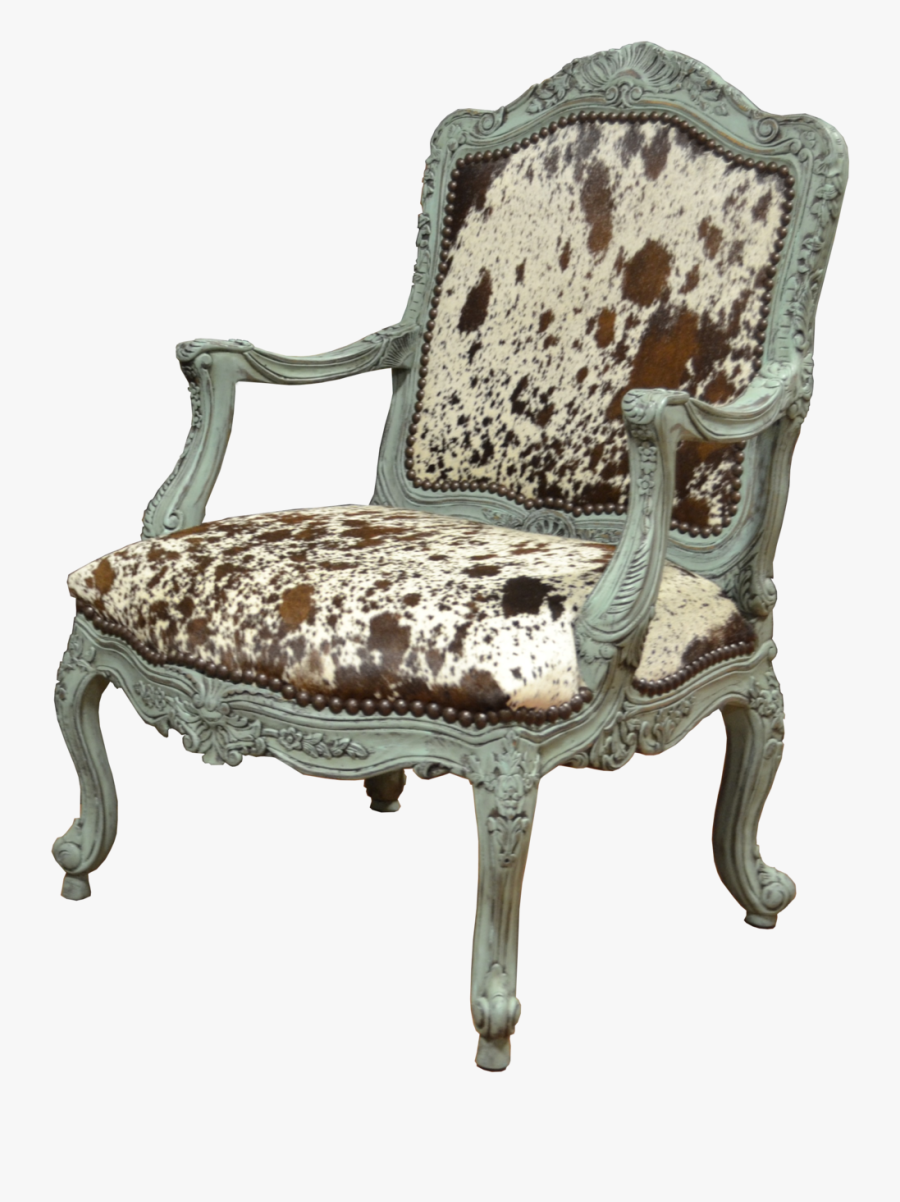 Painted Cowhide Chair, Transparent Clipart