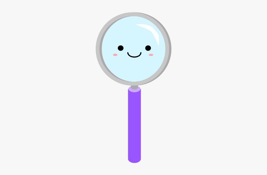 Smiling Magnifying Glass - Cartoon, Transparent Clipart