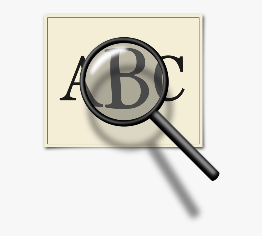 Symbol,logo,line - Magnifying Glass With Letters, Transparent Clipart