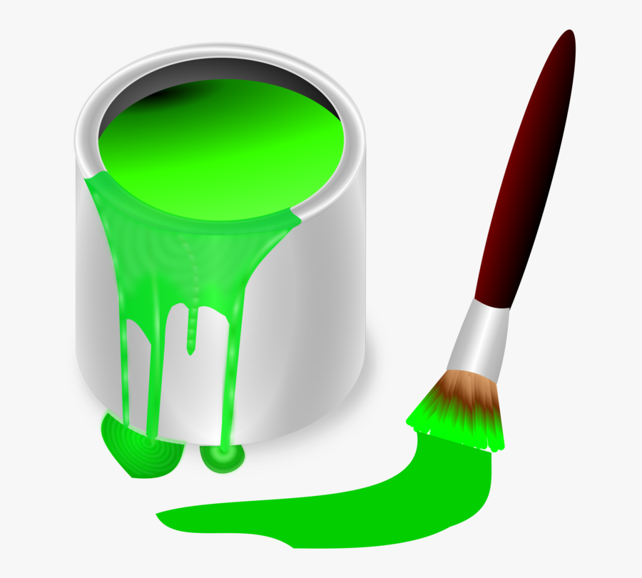 Material,green,brush - Green Paint Clipart, Transparent Clipart