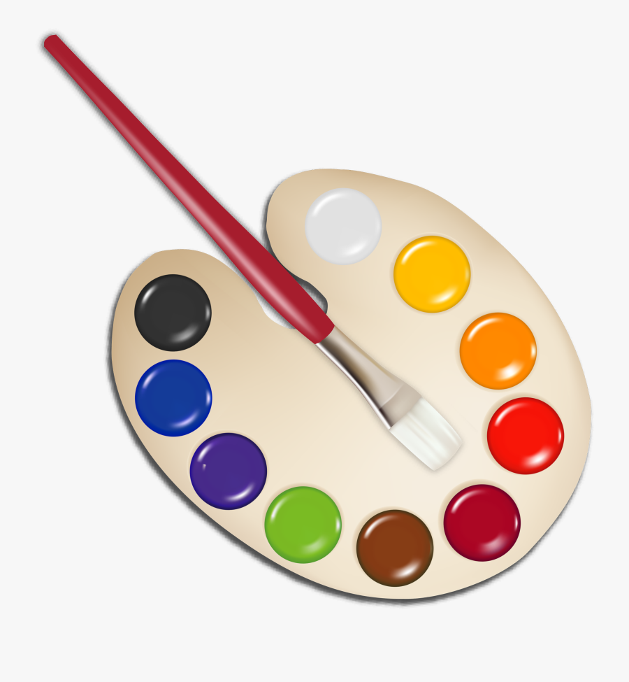 Palette Paintbrush Clip Art - Painting Clipart Transparent Background, Transparent Clipart