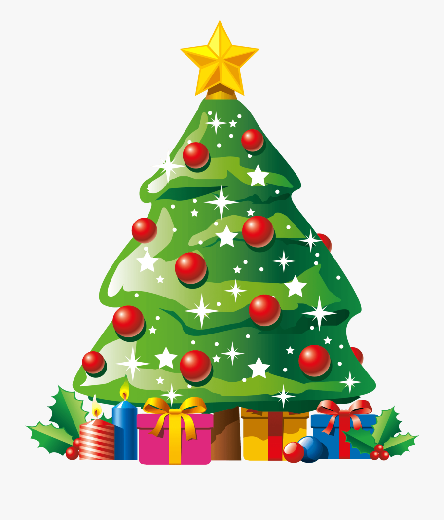 Christmas Tree Clip Art - Christmas Tree With Gifts Clipart, Transparent Clipart