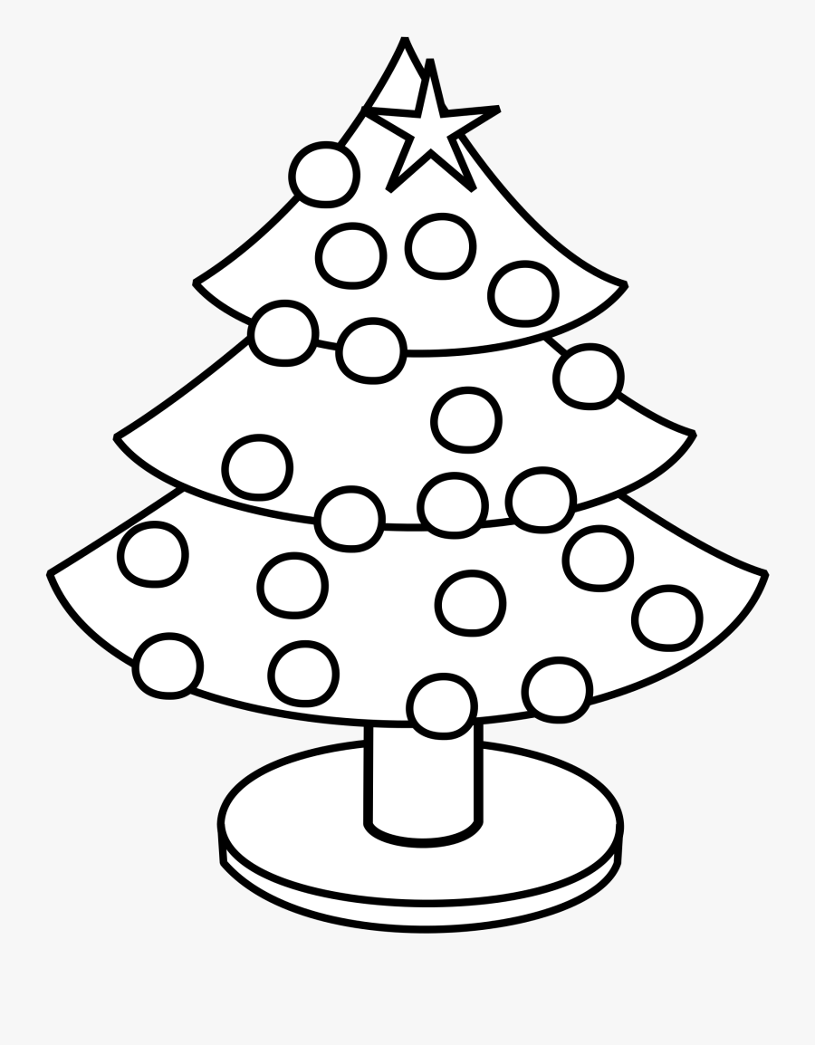 Tree Art Shop Of - Little Christmas Tree To Color, Transparent Clipart