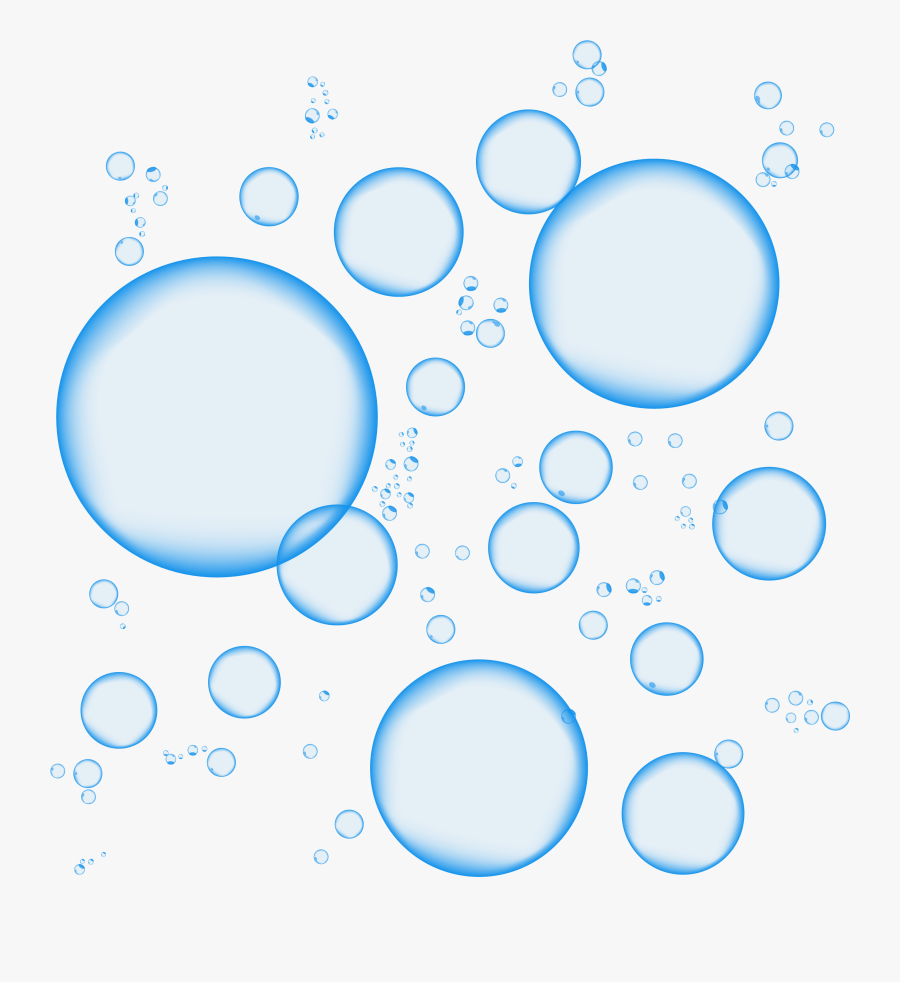 Blue Foam Sticker - Transparent Background Bubbles Clipart, Transparent Clipart