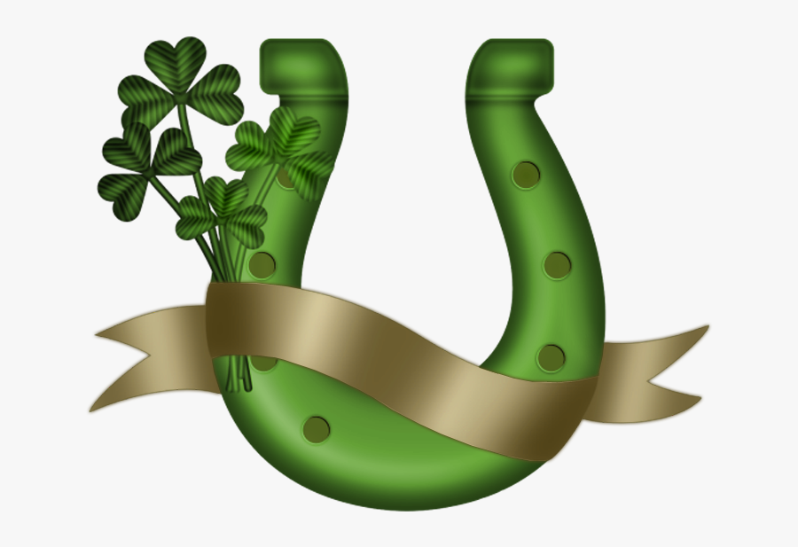 Green Horse Shoes - St Patrick's Day Horseshoe Clip Art, Transparent Clipart