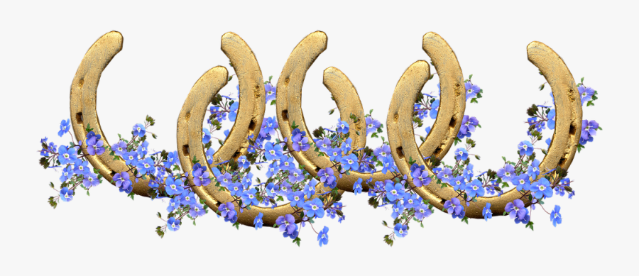 #horseshoes #flowers #lucky #horseshoe #luck - Floral Design, Transparent Clipart