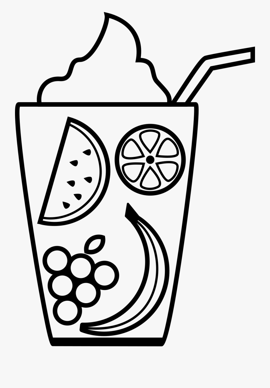 Smoothie Coloring Page - Smoothie Para Colorir, Transparent Clipart