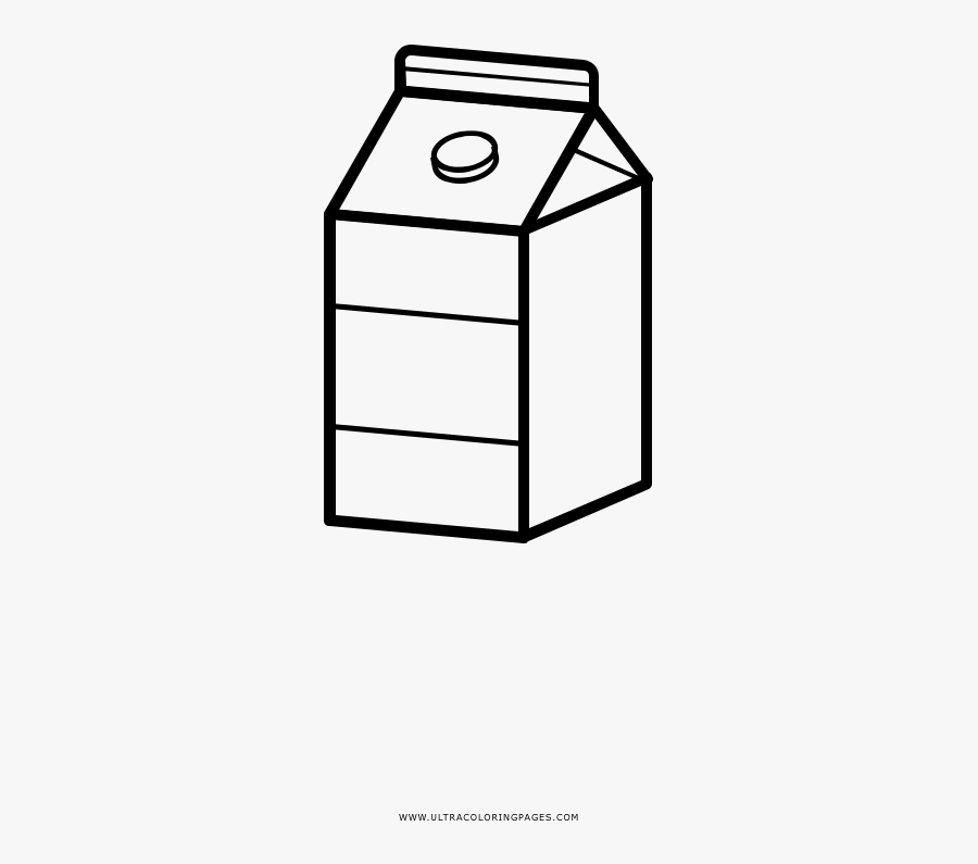 Juice Carton Coloring Page, Transparent Clipart