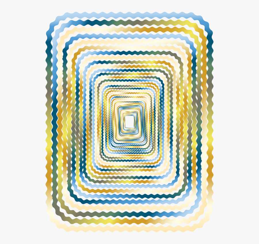 Prismatic Wave Border Perspective 2 No Background, Transparent Clipart