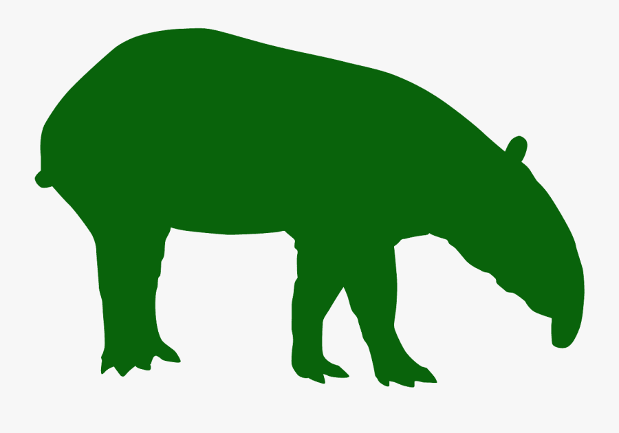 Tapir Silhouette, Transparent Clipart