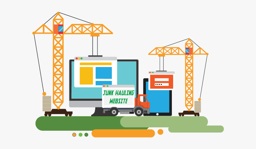 Build A Junk Hauling Website - Website Design Vector Png, Transparent Clipart